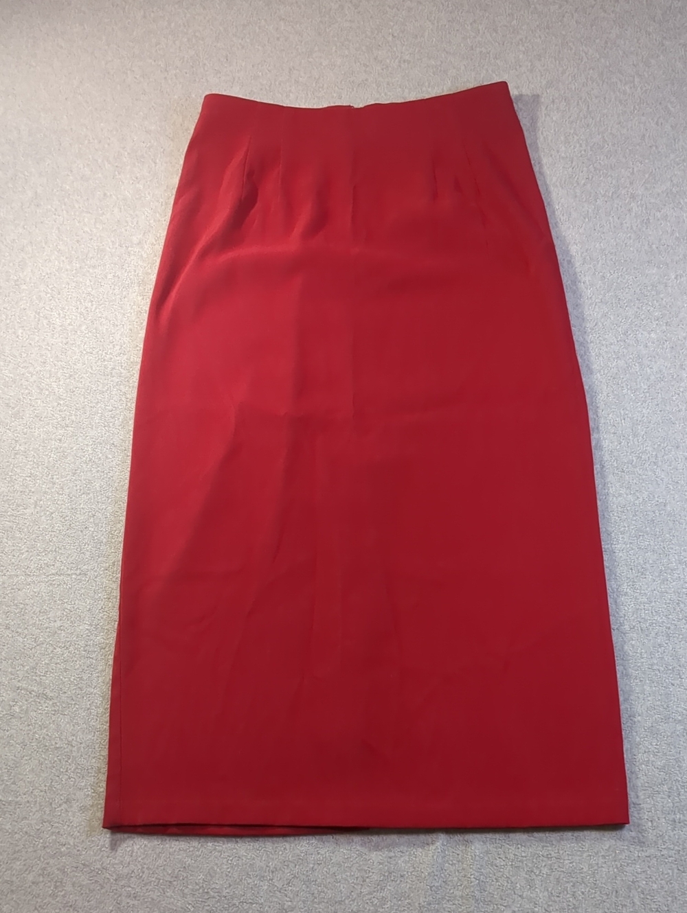 VTG 90s Briggs New York Red Pencil Midi Skirt High Waisted CorporateCore Size 8